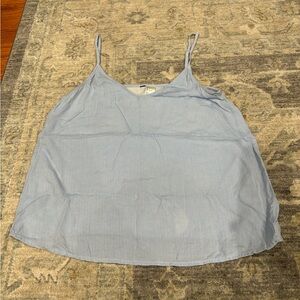 H&M Blue and White Stripe Top